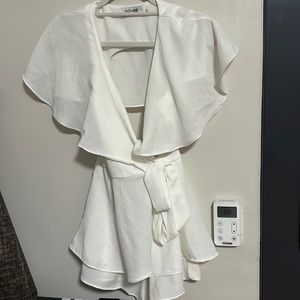 white romper size s open back